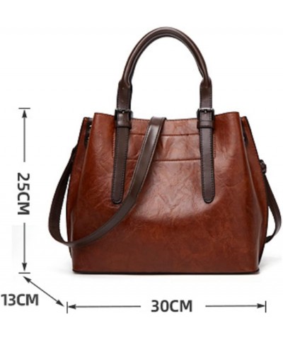 Women Handbags, Synthetic Leather Shoulder Bag,Messenger Bag Brown $35.34 Totes