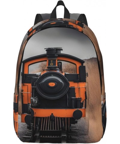 Locomotive Print Lightweight Travel Canvas Backpack Casual Daypack For Men Women Work, Sports, Beach Black Medium $18.17 Back...