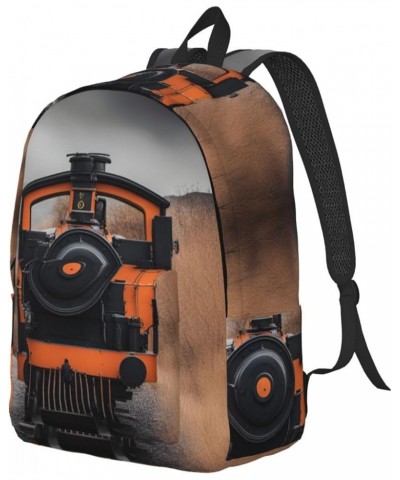 Locomotive Print Lightweight Travel Canvas Backpack Casual Daypack For Men Women Work, Sports, Beach Black Medium $18.17 Back...