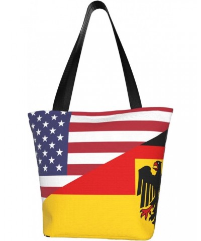 US-Germany Friendship Flag Women'S Casual One Shoulder Carry Shopping Bag Large Capacity Working Storage Handbag $17.22 Shoul...