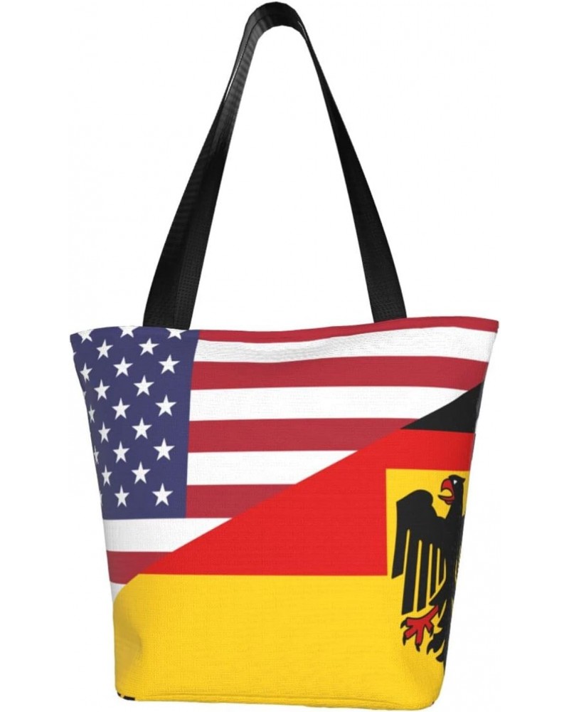 US-Germany Friendship Flag Women'S Casual One Shoulder Carry Shopping Bag Large Capacity Working Storage Handbag $17.22 Shoul...