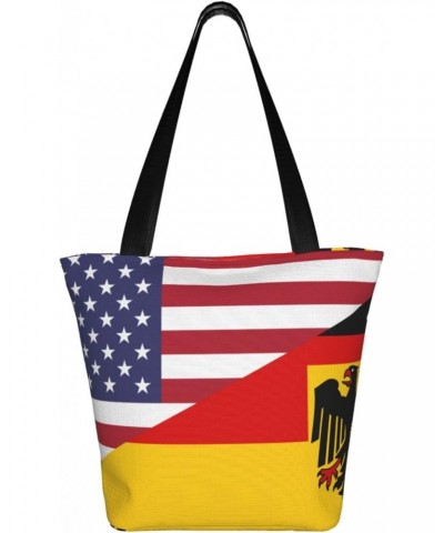 US-Germany Friendship Flag Women'S Casual One Shoulder Carry Shopping Bag Large Capacity Working Storage Handbag $17.22 Shoul...