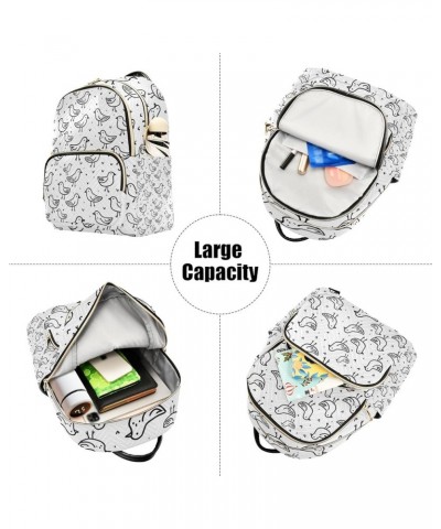 Mini Backpack Purse for Women, Small Cute Chicken Travel Bag Casual Daypack Shoulder Bag Small $13.44 Backpacks