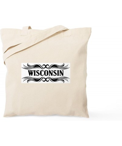 Wisconsin Grunge Tote Bag Natural Canvas Tote Bag, Cloth Shopping Bag Tribal Wisconsin Tote Bag $9.11 Travel Gear