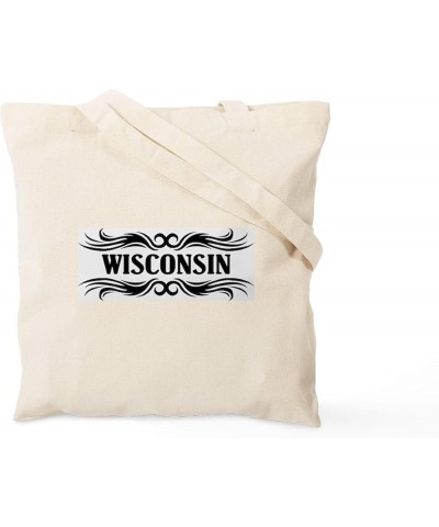 Wisconsin Grunge Tote Bag Natural Canvas Tote Bag, Cloth Shopping Bag Tribal Wisconsin Tote Bag $9.11 Travel Gear