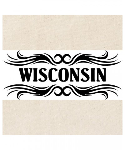 Wisconsin Grunge Tote Bag Natural Canvas Tote Bag, Cloth Shopping Bag Tribal Wisconsin Tote Bag $9.11 Travel Gear