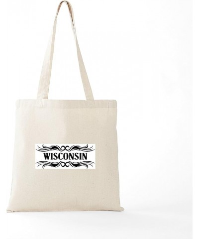 Wisconsin Grunge Tote Bag Natural Canvas Tote Bag, Cloth Shopping Bag Tribal Wisconsin Tote Bag $9.11 Travel Gear