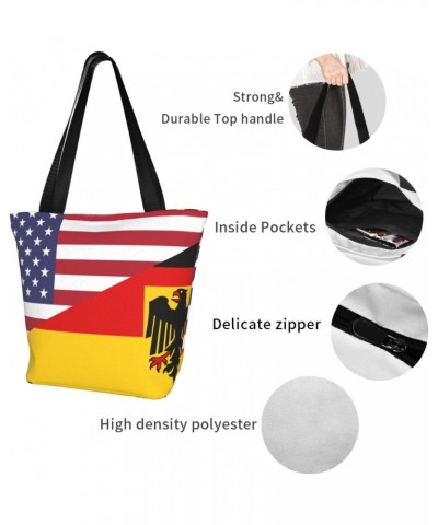 US-Germany Friendship Flag Women'S Casual One Shoulder Carry Shopping Bag Large Capacity Working Storage Handbag $17.22 Shoul...