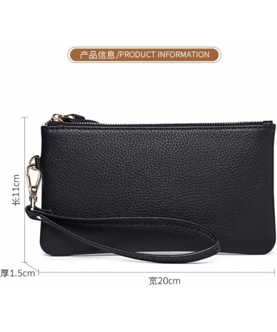 Rfid Blocking Wallet for Women Genuine Leather Wristlet Strap Pone Pouch Zipper Around Coin Pocket Clutch Purse Black $9.83 W...