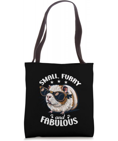 Small Furry Fabulous Cavy Lover Guinea Pig Lover Guinea Pig Tote Bag $11.09 Totes