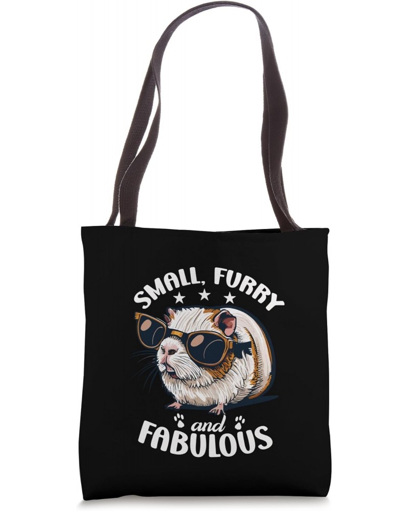 Small Furry Fabulous Cavy Lover Guinea Pig Lover Guinea Pig Tote Bag $11.09 Totes