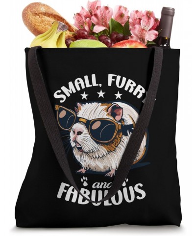 Small Furry Fabulous Cavy Lover Guinea Pig Lover Guinea Pig Tote Bag $11.09 Totes