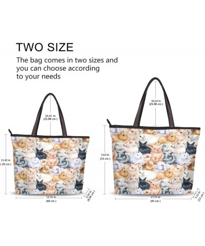 Tote Bag for Women with Zipper,Polyester Tote Purse Holiday Tote Bag Work Handbag Women Gift 17 $13.36 Totes