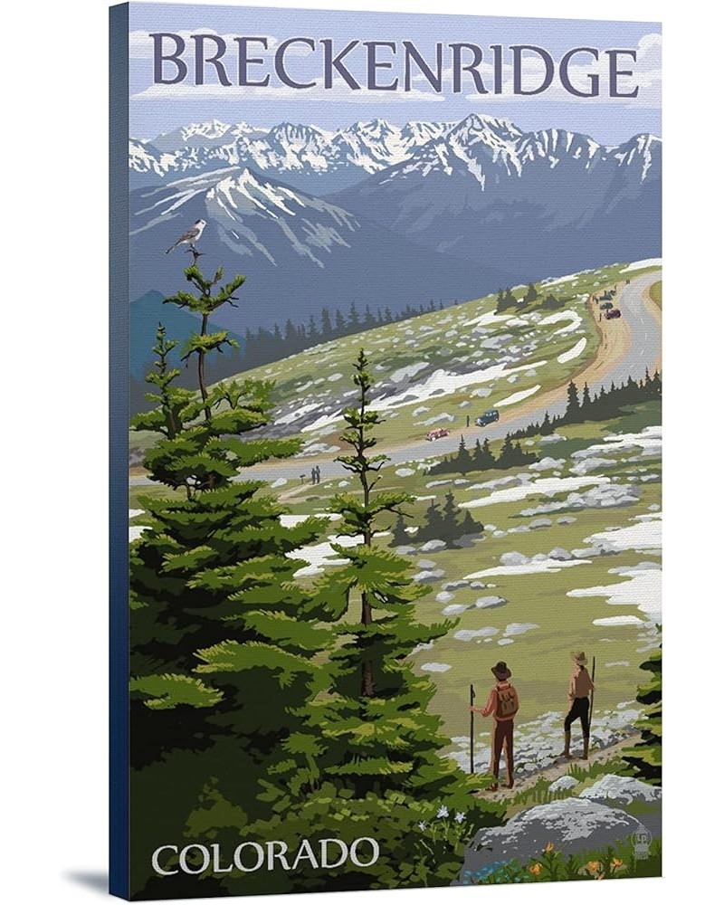 Breckenridge, Colorado, Road and Hikers, (24x36 Wrapped Canvas, Wall Decor, Artwork) 16x24 Stretched Canvas $60.00 Totes