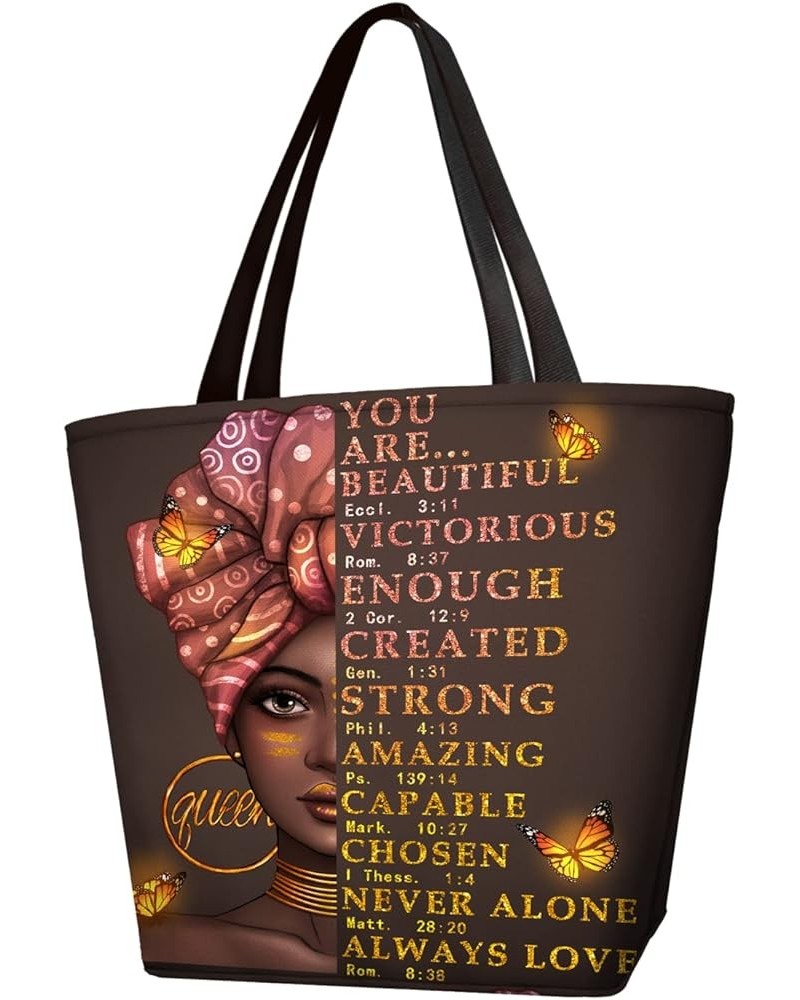 Afro Women Tote Bags African American Shoulder Bag Black Girl Magic Satchel Handbags For Shopping,Work,Grocery,Gym African Am...