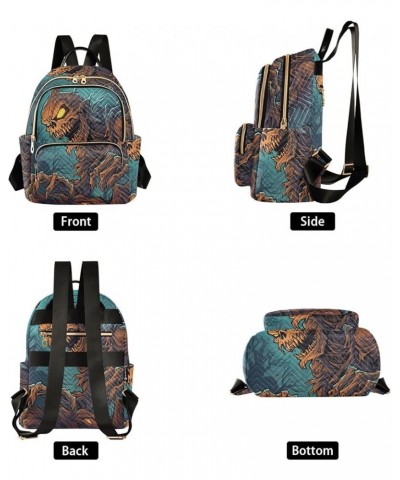 Women's Small Fashion Backpack Zombie Halloween Night Print Ladies Travel Daypack Aesthetic Shoulder Bag 11.4×6.1×14.1 IN $13...