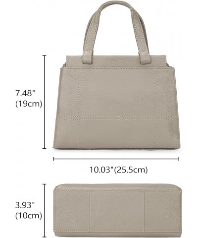 Women's Leather Handbag Purse Shoulder Bag Crossbody Bag Double Zip Pockets Medium Size Beige $17.91 Crossbody Bags