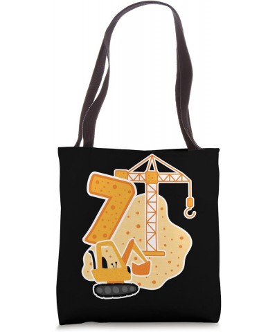 7 Years Old Boy 7th Birthday Gift Excavator Construction Tote Bag $12.50 Totes