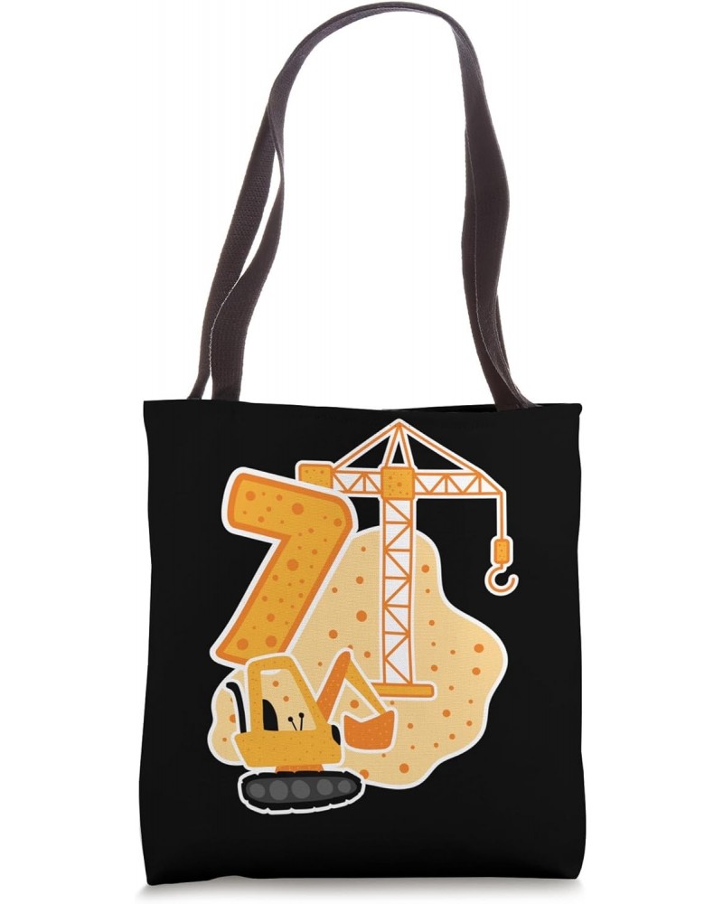 7 Years Old Boy 7th Birthday Gift Excavator Construction Tote Bag $12.50 Totes