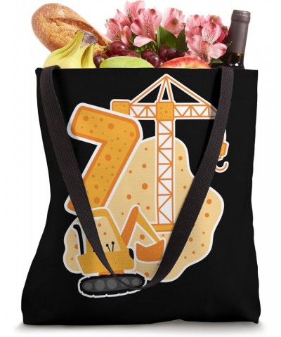 7 Years Old Boy 7th Birthday Gift Excavator Construction Tote Bag $12.50 Totes