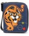 Zip Around Wallet, Wristlet, 8 Credit Card Slots, Sturdy Pu Leather - Flip Flop - Navy Tiger - Navy $18.06 Wristlets