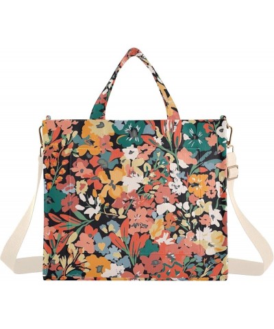 Shoulder Tote Women Autumn Leaves Pumpkin Travel Bag Tote Christmas Hostess Gift Crossbody Tote Flowers Watercolor Plant $9.9...