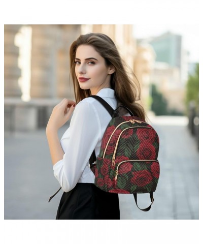 Women Backpack Rose Blossom Anti-Theft Travel Backpack with Luggage Belt Lightweight Handbag Lady Purse Roomy Double Zipper W...