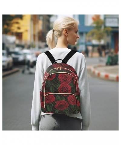 Women Backpack Rose Blossom Anti-Theft Travel Backpack with Luggage Belt Lightweight Handbag Lady Purse Roomy Double Zipper W...