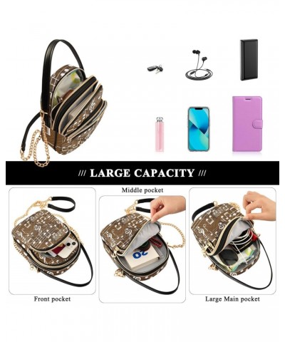 Music Multi Pockets Crossbody Bags for Women Zip Cell Phone Purse Wallet Bag with Detachable Shoulder Strap Handbag Purse for...