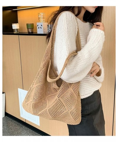 Crochet Tote Bag Women Knit Shoulder Bag CrossBody Purse Cute Satchels Hobo Bags Tote Handbag Travel Summer Beach Bag 2024 A ...