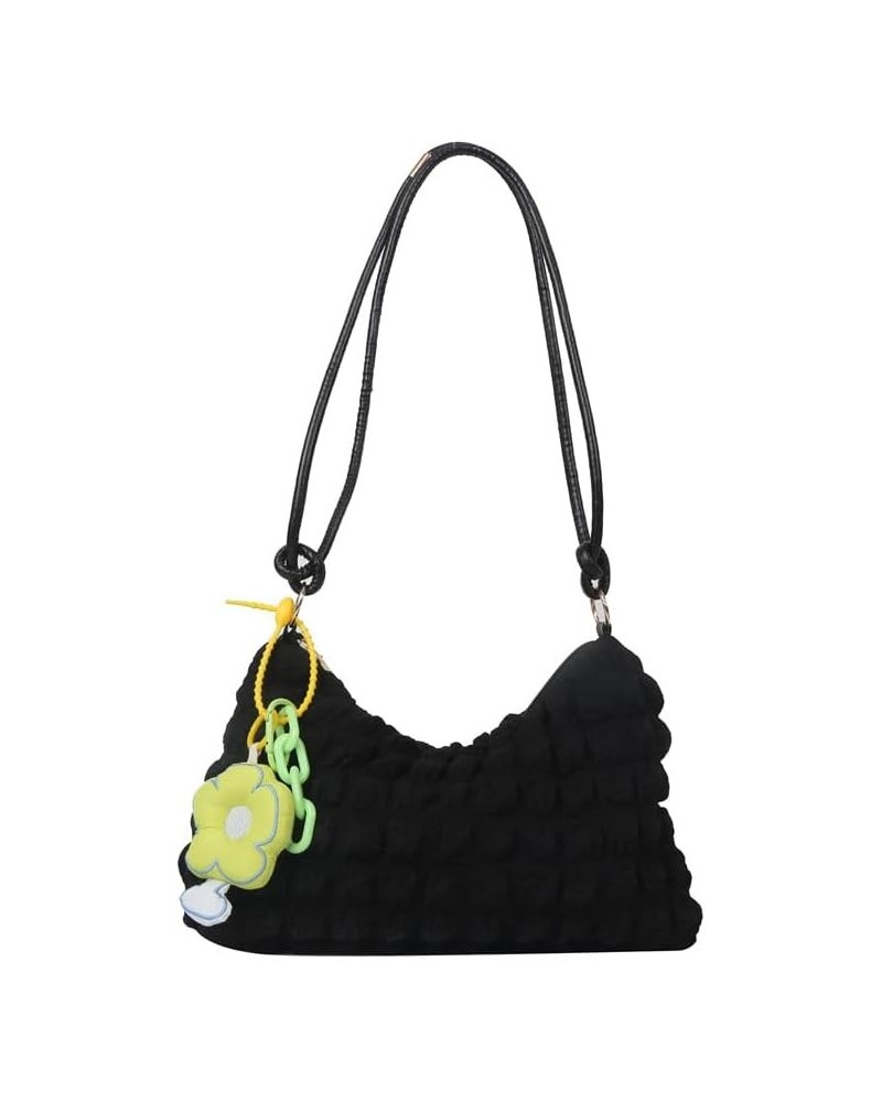 Cute Handbag Purse for Women, Shoulder Handbags Y2K Kawaii Fashion Puffer Crossbody Bag Grunge Harajuku Top Handle Bag Black ...