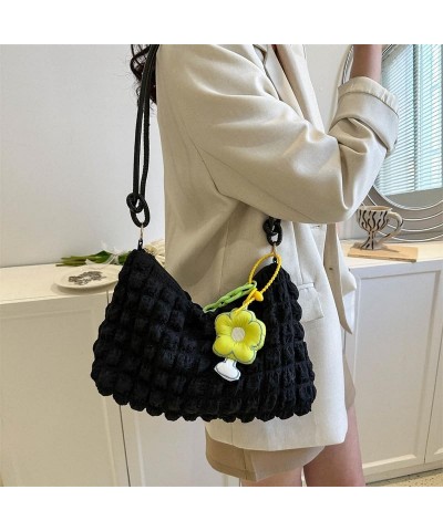 Cute Handbag Purse for Women, Shoulder Handbags Y2K Kawaii Fashion Puffer Crossbody Bag Grunge Harajuku Top Handle Bag Black ...