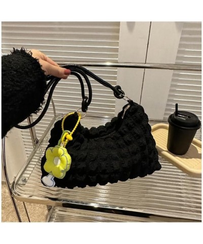 Cute Handbag Purse for Women, Shoulder Handbags Y2K Kawaii Fashion Puffer Crossbody Bag Grunge Harajuku Top Handle Bag Black ...