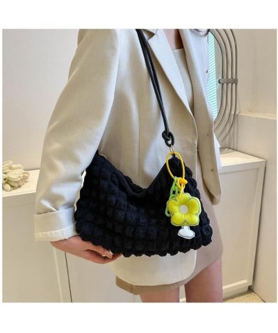 Cute Handbag Purse for Women, Shoulder Handbags Y2K Kawaii Fashion Puffer Crossbody Bag Grunge Harajuku Top Handle Bag Black ...