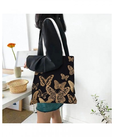 Butterfly Single Shoulder Fashion Canvas Tote Shopping Bags Handbags For Men And Women Butterfly40 $10.13 Totes