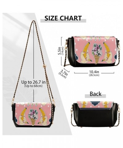 Crossbody Bags for Women Trendy Women's Black Shoulder Bag Small PU Leather Flap Cross Body Bag Handbags Pattern5 $18.85 Cros...