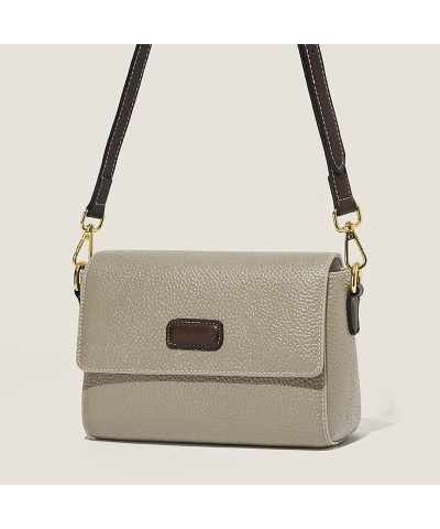 Cow Leather Tote Bag Women Bags 2023 Women Shoulder Bags Genuine Leather Small Handbags Casual Ladies Crossbody Bag Khaki 21c...