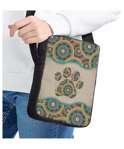 Mini Messneger Bag Shoulder Handbag Outer Travel Cross Body Bags Purse Mandala Paw $9.53 Satchels