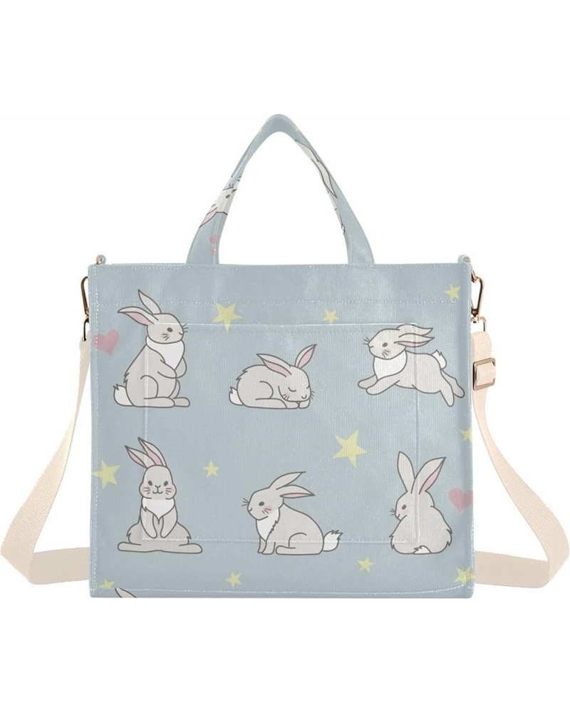 Cute Bunny Series Women's Tote Handbags Top Handle Satchel Shoulder Bag Crossbody Bag S $16.19 Totes