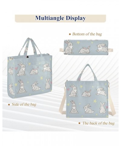 Cute Bunny Series Women's Tote Handbags Top Handle Satchel Shoulder Bag Crossbody Bag S $16.19 Totes