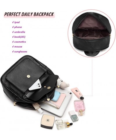 Cute PU leather 3pcs set backpack mini purse shoulder bag for women teen girls Rucksack for Ladies Shoulder Bag Apricot $15.5...