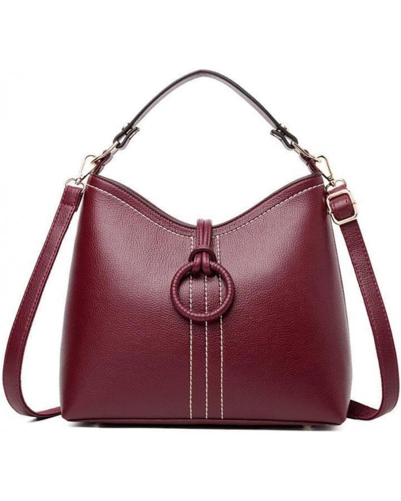 Handbags Handbags New Women's One-shoulder Armpit Bag Wine Red $19.82 Shoulder Bags