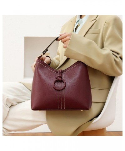 Handbags Handbags New Women's One-shoulder Armpit Bag Wine Red $19.82 Shoulder Bags