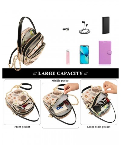 Cute Hedgehogs Crossbody Bags for Women Quilted Chain Crossbody Purses Trendy Autumn Cross Body Phone Purse Handbag $13.51 Cr...