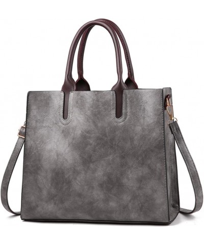 Purses and Handbag for Women Fashion Ladies PU Leather Top Handle Satchel Crossbody Bag Large Shoulder Bag Tote Grey $22.79 T...