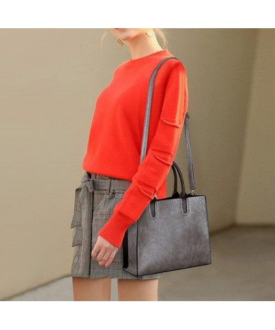 Purses and Handbag for Women Fashion Ladies PU Leather Top Handle Satchel Crossbody Bag Large Shoulder Bag Tote Grey $22.79 T...