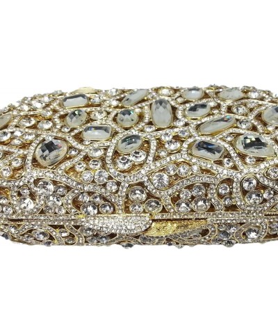 Colorful Crystal Clutch Evening Handbags Party Gala Dinner Wedding Minaudiere Bag Gold/silver $42.77 Evening Bags