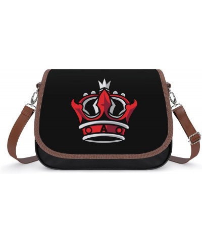 Crown Women's PU Leather Purses Crossbody Shoulder Bag Messenger Bag $18.76 Shoulder Bags