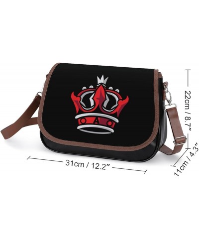 Crown Women's PU Leather Purses Crossbody Shoulder Bag Messenger Bag $18.76 Shoulder Bags