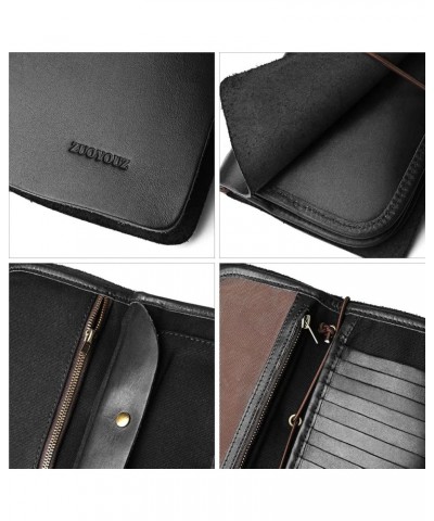 Wallet Women Genuine Leather RFID Blocking Credit Card Holder Bifold Clutch Wallets for Women Black01 $22.68 Wallets